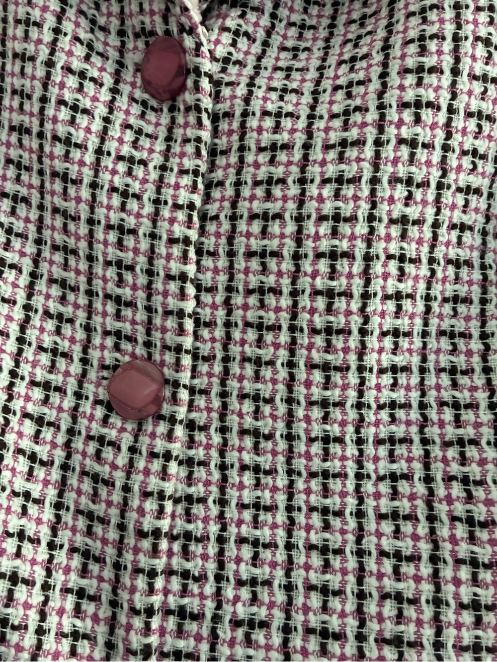 JSC Pink and Black Tweed Skirt Suit Set Size 14 - Picture 4 of 9
